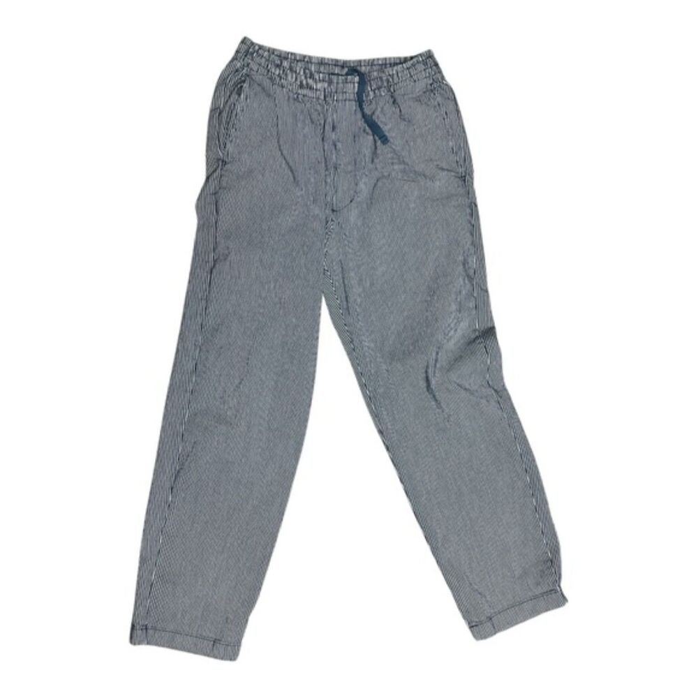 UNIQLO Cotton Relaxed Ankle Pants (Hickory Stripe) Size S
